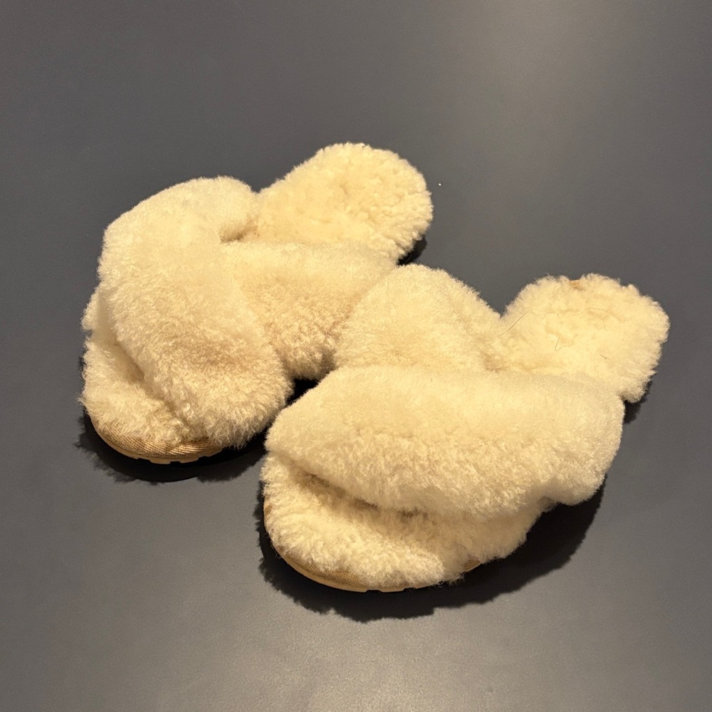 Kids Emu shearling slides/slippers